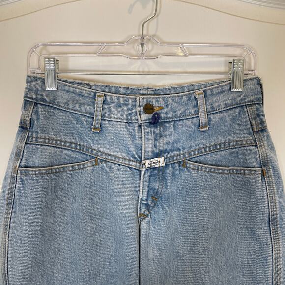 Vintage 90's Y2K Marithe Francois Girbaud Mom Jeans Acid Wash Tapered 7/8 (6) S - Picture 2 of 6